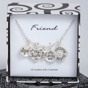 **Best in Jewelry & Access*"FRIEND" Charm NECKLACE